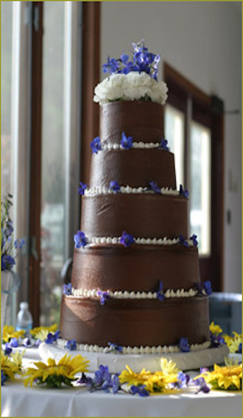 four tiered chocolate cake